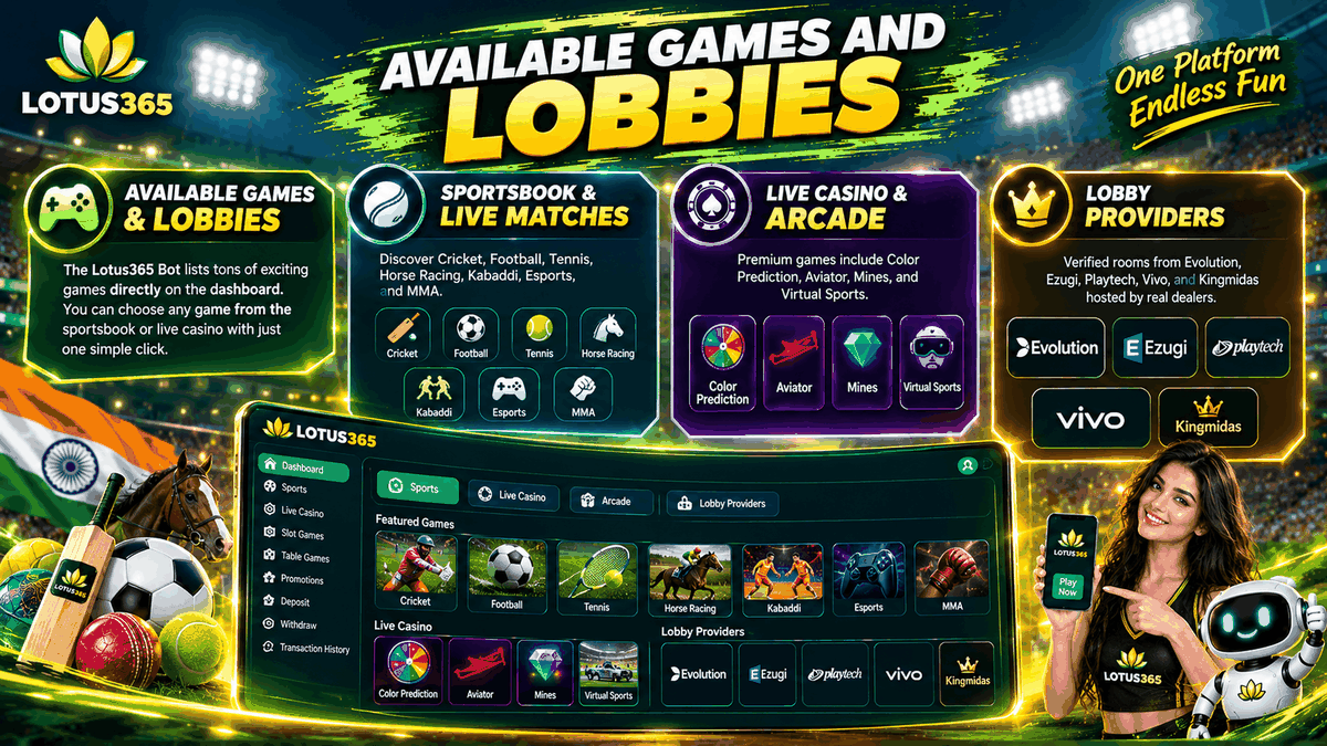 Available Games and Lobbies